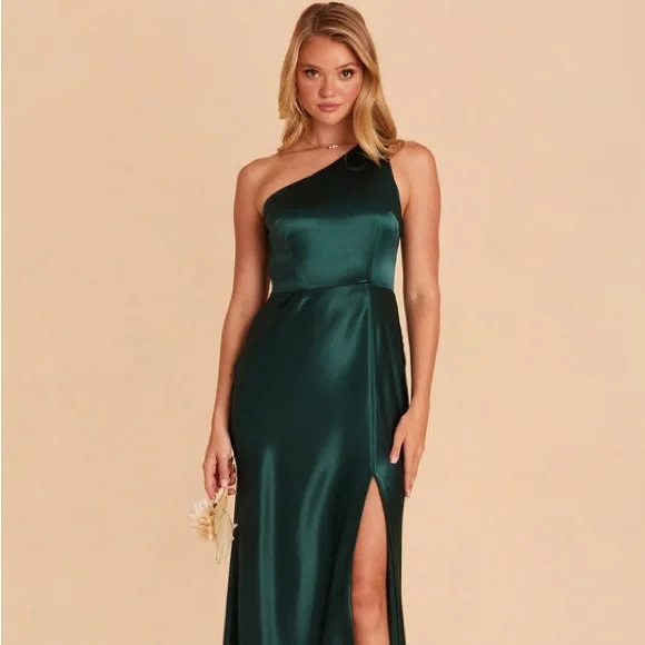 Birdy Grey | Dresses | Emerald Green Satin Birdy Grey Dress | Poshmark